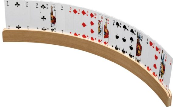 Spielkartenhalter aus Holz (ca. 35 cm)