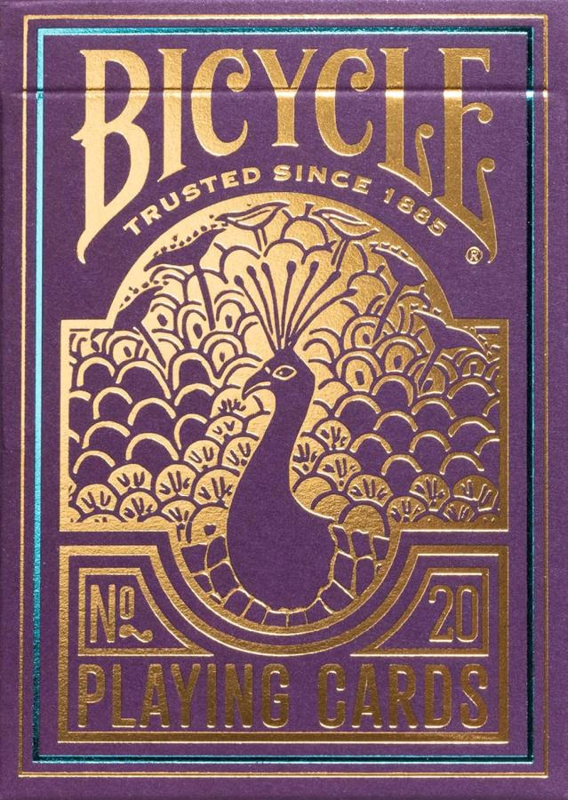Spielkarten: Bicycle Poker Deck – Purple Peacock