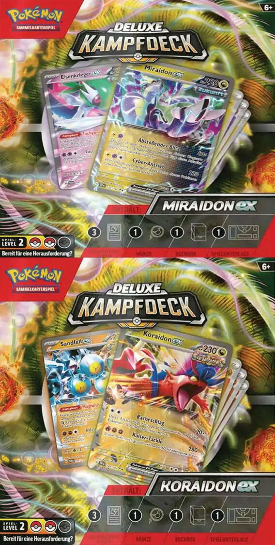 Pokémon-Sammelkartenspiel: Deluxe Kampfdeck August 2024 (Koraudin EX / Miraidon EX)