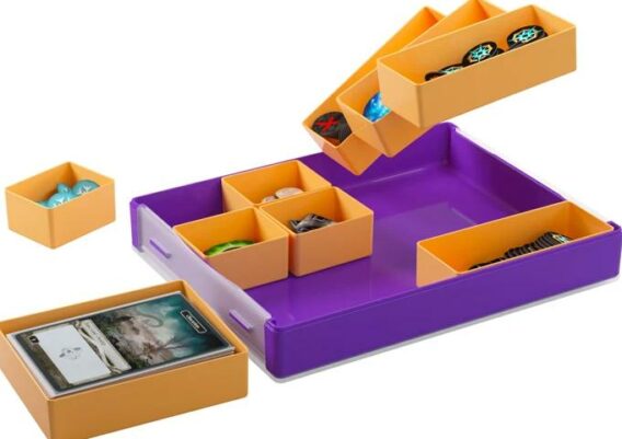 Token Silo Box: Purple/Orange (9 herausnehmbare Fächer)